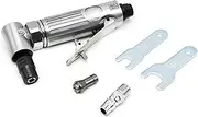 BLBMTCBCAG Poratble Mini 1/4 Air Angle Die Grinder 90 Degree Pneumatic Grinding Polisher Mill Engraving Machine with Sanding Discs Tool Kit Sheet Metal Tools