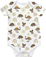 [Bwtribal] BW Tribal-Native Friends White Baby Onesie, 100% Cotton, Soft & Breathable, Indigenous Art Design, Easy Snap Buttons, Unisex Infant Bodysuit, Comfortable Everyday Wear