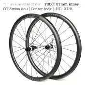 700c Road Gravel Bike Wheelset Carbon Wheels 28mm Wide Thru-Axle XDR HG Hub