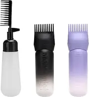 kiptyg Hair Oil Applicator Bottle, 3Pcs Root Comb Applicator Bottle,Scalp oil Applicator with Graduated Scale for Salon Home DIY