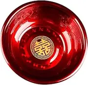 Outanaya Chinese Style Wedding Washbasin Red Metal Basin Bridesmaid Hens Party Decorative Basin for Bride