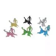 6 Vintage Glass Poodle Dogs Miniature Figurines New in Box