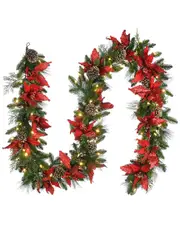 National Tree Company 9ft Decorative Collection Garland with Clear Lights