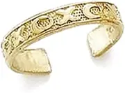 [JewelryWeb] 14k Yellow Gold X and O toe ring-toe ring for Women