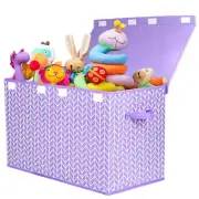 Large Toy Box Chest with Flip Lid, Toy Storage Organizers Bin Boxes Basket with
