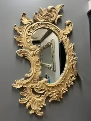 Hand Carved Teak Ornate Mirror Solid Teak Frame