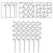 Set of Six Iron Plant Supports Suitable for Gardens and Patios Use 40cm