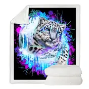 Animals Art Snow Leopard Spirit Throw Blanket