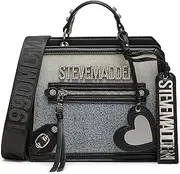 [Steve Madden] Evelyno Box Tote Update, Denim, Denim, One Size