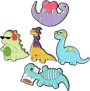 [Holibanna] 5pcs Dinosaur Brooch Adorable Cartoon Dinosaur Pins for Clothes Bags Backpacks Cute Lapel Pin Accessories Lovely Present for Adults