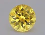 GGA Certified Yellow Lively Glow Round 5 Ct VVS1 Clarity Loose Lab Grown Diamond