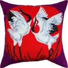 DIY Needlepoint/Tapestry Pillow Kit "Cranes" 16x16 in / 40x40 cm