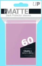 60 Ultra Pro Small Pink Matte Deck Protector New Game Card Sleeves Japanese tcg