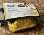 New SKLZ Mini Cones for Speed & Agility Training 20-Pack - Red/Yellow w/strap