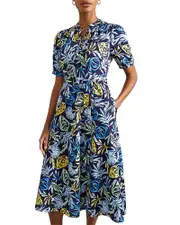 Hobbs London Merle Printed Midi Dress