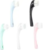 WOFASHPURET 5pcs Manual Beauty Tool Set Face Brush Long Handle Soft Bristles for Gentle Cleansing Massaging