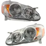 For Toyota Corolla 2003 2004 Headlight Driver and Passenger Side, Pair | CAPA (for: Toyota)