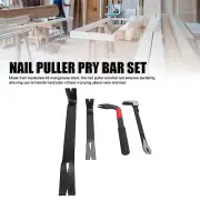4 Pcs Nail Puller Pry Bar Set Nail Puller Flat Crowbar For Home Decoration