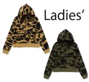 A BATHNIG APE Ladies' 1ST CAMO PULLOVER HOODIE 1K80214006