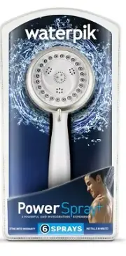 Waterpik 6-Mode EcoFlow Hand Held Shower Head White