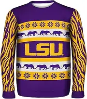 NCAA LSU Tigers One Too Many Ugly Sweater, X-Large, Yellow