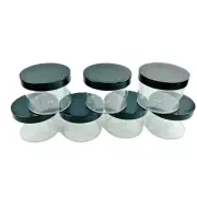 Clear Containers Jars with Lids Empty Wide Mouth 6 Pack Set 8 oz u