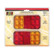 LED Autolamps Stop Tail Indicator Reflector Licence Light 8 LED Lamp 2 Blister