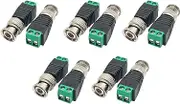 10Pcs BNC Male Connector BNC to 2 Screw Terminal DC Power Adapter Connector Camera CCTV Video Balun