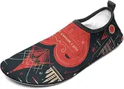 [BTCOWZRV] Water Shoes for Women Men Valentine's Day Disco Water Sports Shoes Slip-on Breathable Lightweight Athletic Aqua Sock