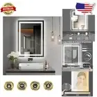 Modern 20"x28" Dimmable LED Bathroom Mirror with Touch Sensor & Memory Function