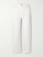[AGOLDE] AGOLDE - Harper Cropped Mid-rise Wide-leg Jeans - White - 32 32 White