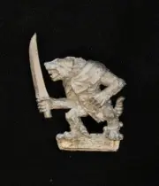 SKAVEN SLAVE with HANDWEAPON #3 OOP Metal Warhammer 1998 RAT AoS loose mini