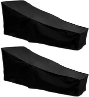 Keyohome Sun Lounger Covers, Lounger Chair Cover, Outdoor Garden Sunbed Cover, Windproof, Waterproof Outdoor Patio Sun Lounger Cover (2 Pcs)