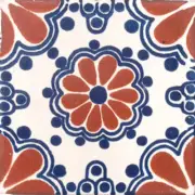 90 MEXICAN CERAMIC TILES WALL OR FLOOR USE CLAY TALAVERA MEXICO POTTERY #C002