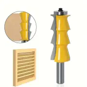 "LAVIE 12mm 1/2"" Shank Louver Shutter Style Router Bit Woodworking CNC Carbide Milling Cutter with Bearing Ideal for Deco"