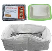 Litter Box Liner - 10Pcs Cat Litter Bags Liners | PE Drawstring Sifting Cat Litter Bags | Nylon Kitty Waste Supplies, Waterproof Litter Box Liners Thick Scratch, Reusable Bag for Pet