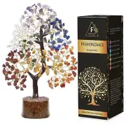 7 Chakra Tree Of Life Decor, Crystal Tree For Positive Energy, Gemstones And ...