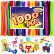 1000 Value Pack Craft Pipe Cleaners 20 Colors (Multi-Colored Chenille)