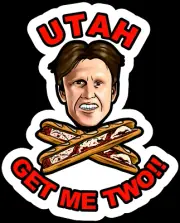 Funny "UTAH ... GET ME TWO" Point Break surfing DECAL sticker Bodhi surfboard