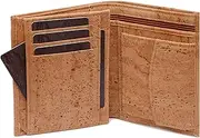 [Simaru] Cork Wallet with RFID Protection, Vegan Wallet for Men and Women, Wallet for 10+ Cards, Notes & Coins