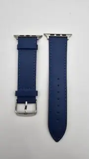 Bleu Leather Watch Band Strap For Apple Watch Series 7 6 5 4 3 40/38mm new
