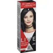 Schwarzkopf Live Colour Black Hair Dye Deep Black Semi Permanent each