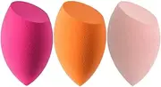 Makeup Sponges set for Dry & Wet Use - Foundation Blending Sponge for Concealer Blush Powder, Multi-color Blender Sponges (3pcs - Multi-colored)