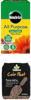 Miracle-Gro All Purpose Soluble Plant Food Fertiliser + Debco Coir Peat Premium Additive (5 L)