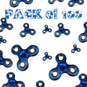 Perfect Metallic Blue trendy Fidget Spinner stress Relieve Anxiety Pack of 100