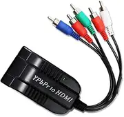 YPbPr to HDMI Component Converter 5RCA RGB + R/L Audio Adapter Cable 1080P Output for STB VHS VCR PS2 DVD Players HDTV Monitor