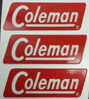 THREE (3) NEW COLEMAN REPLACEMENT STICKER LABEL DECAL LANTERN STOVE 1954-1961