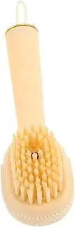 PACKOVE Push Shoe Brush Liquid Cleaning Shoe Brush Shoe Cleaner Brush Automatic Upholstery Toilet Water Creme Clothes Shoes Scrubbing Hand Spray Brushes Lint Plastic Wire Khaki