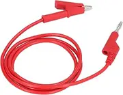Crocodile Clamp/Holder Test Leads Banana Plug Wire Cable Flexible Testing Wire for Car Truck Batteries Electrical Testing J.70035‑1 4mm (Red)