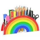 Pen Holder for Desk, Kids Desk Pen Organiser with 5 Compartments